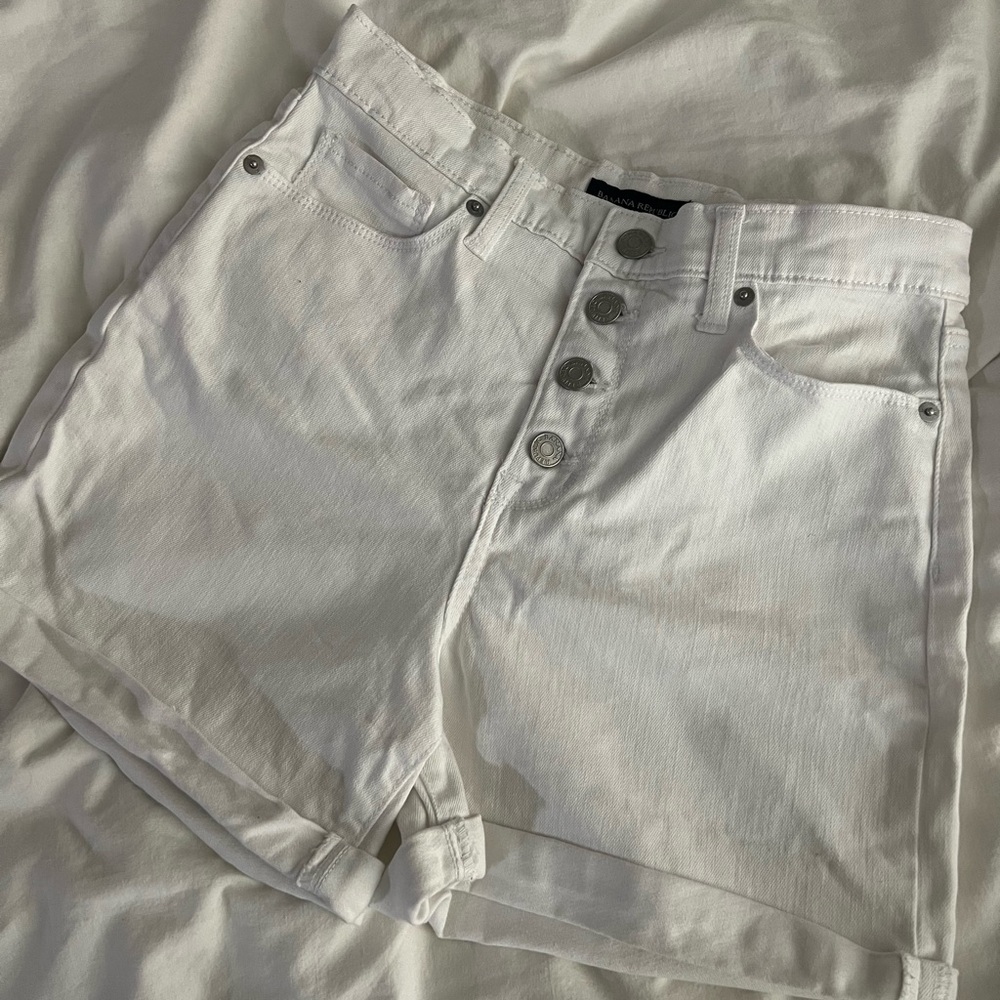 Banana Republic High Waist White Shorts